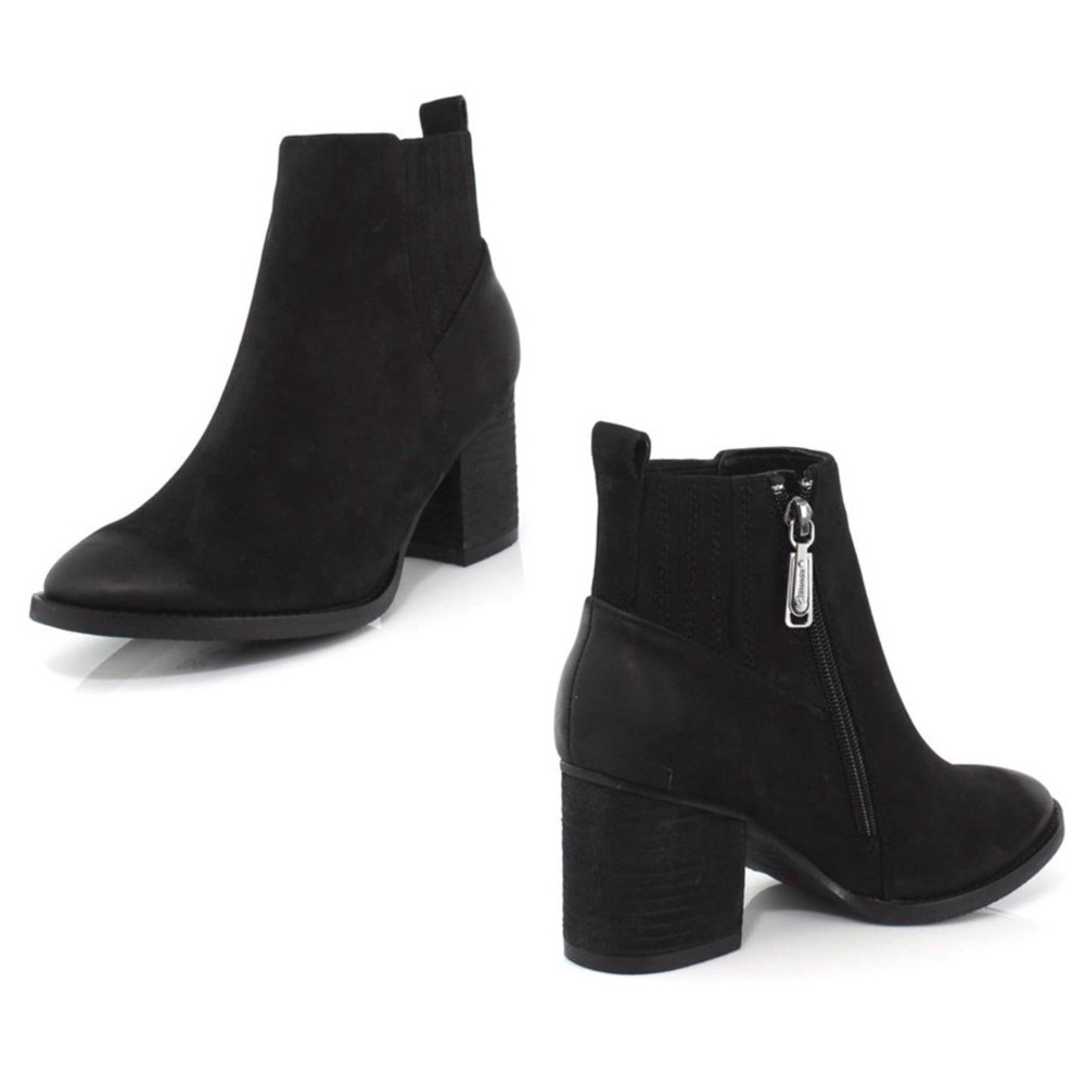 Blondo Noa Waterproof Ankle Booties Black Nubuck 10